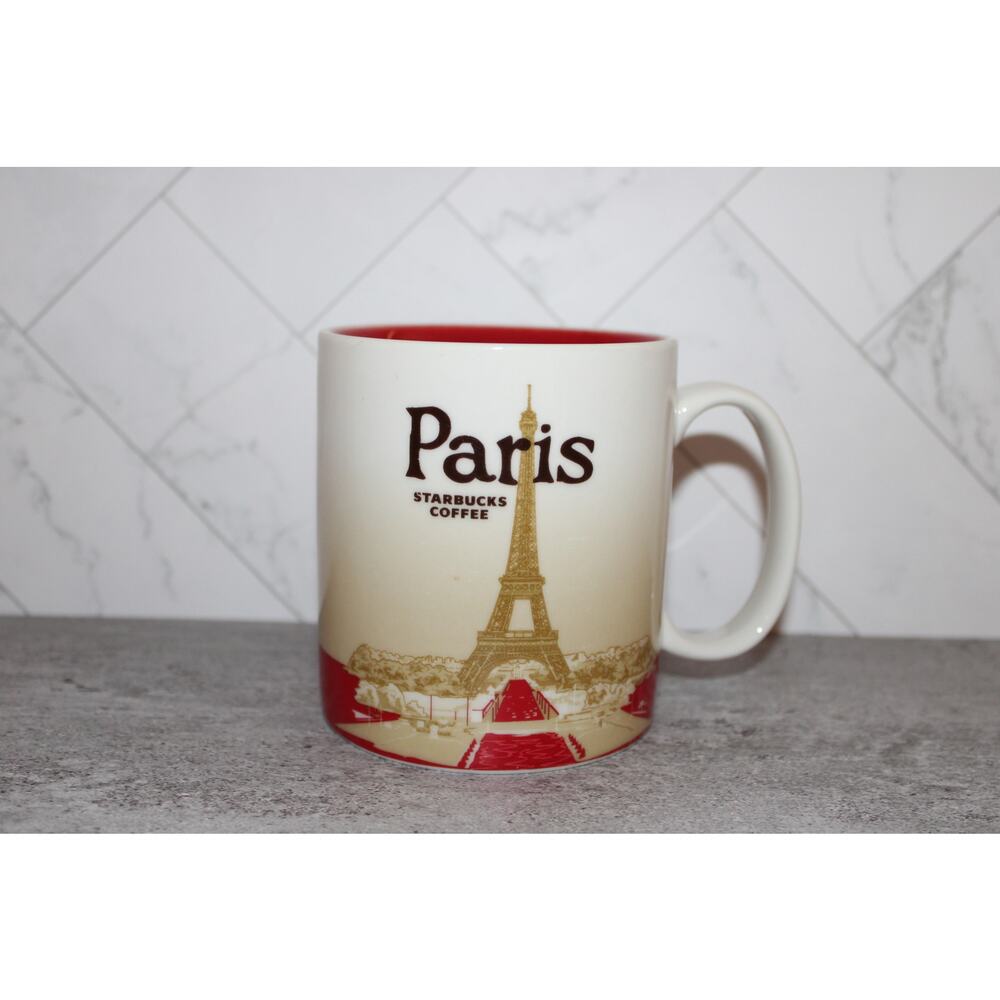 Starbucks Paris France Global Icon Mug Eiffel Tower 16 oz Coffee Cup 2010 EUC